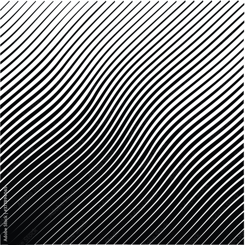 Abstract warped Diagonal Striped Background . Vector curved twisted slanting, waved lines texture Abstract warped Diagonal Striped Background . Vector curved twisted slanting, waved lines texture