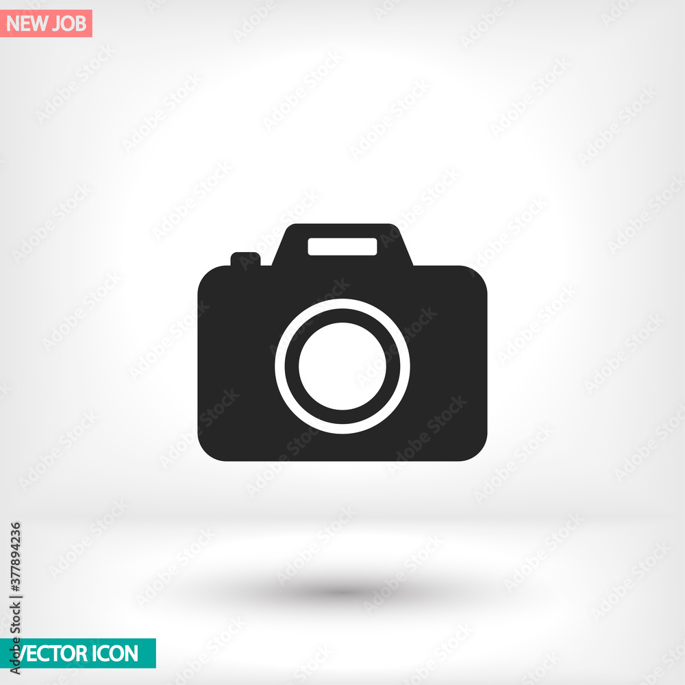 Camera vector icon , lorem ipsum Flat design