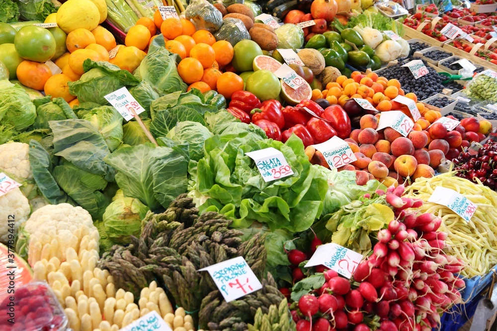 Vegetable market in Poland