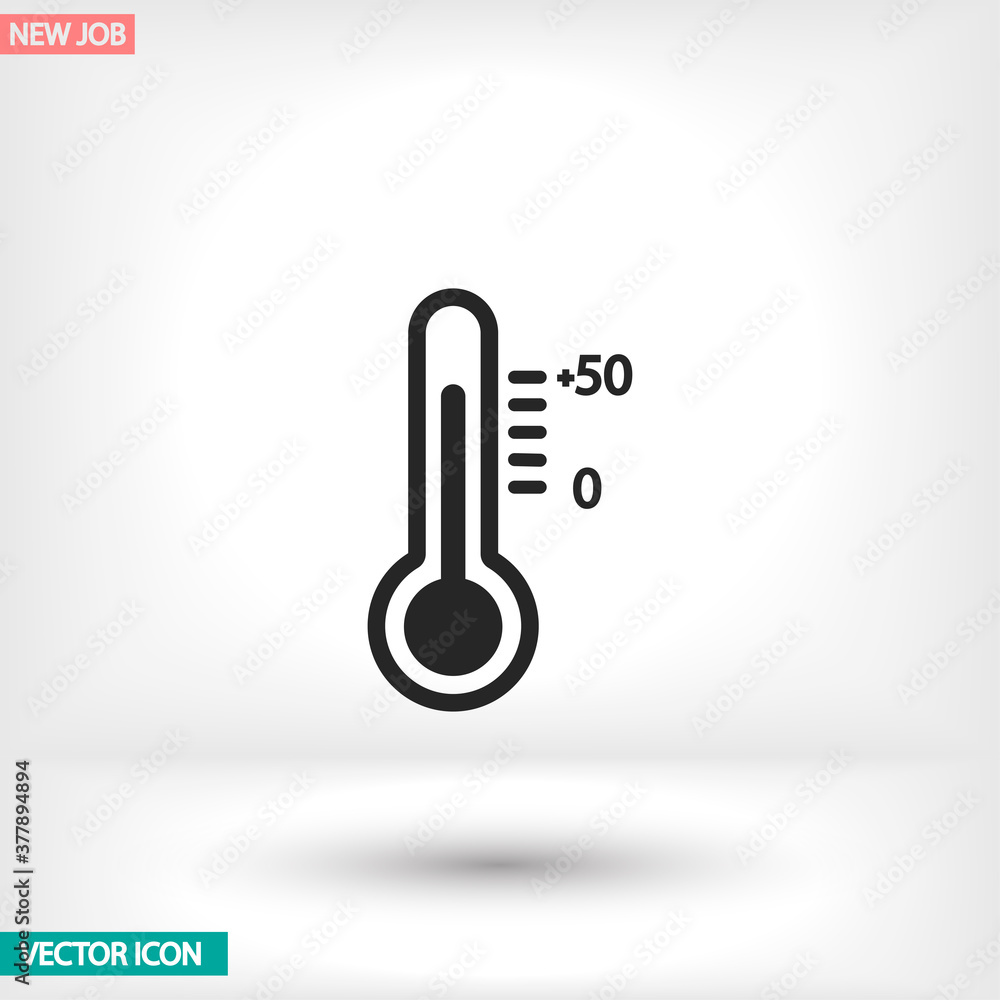 Thermometer vector icon , lorem ipsum Flat design