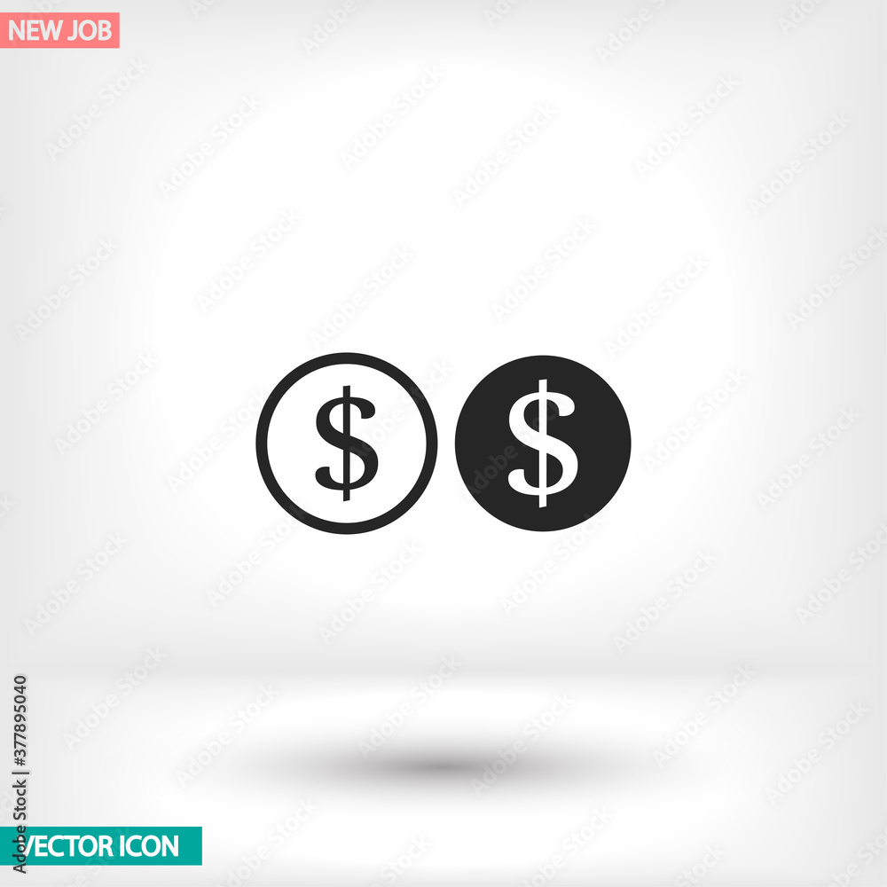 Dollar vector icon , lorem ipsum Flat design Dollar vector icon , lorem ipsum Flat design
