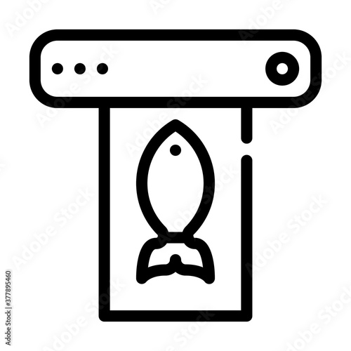household vacuum sealer line icon vector illustration