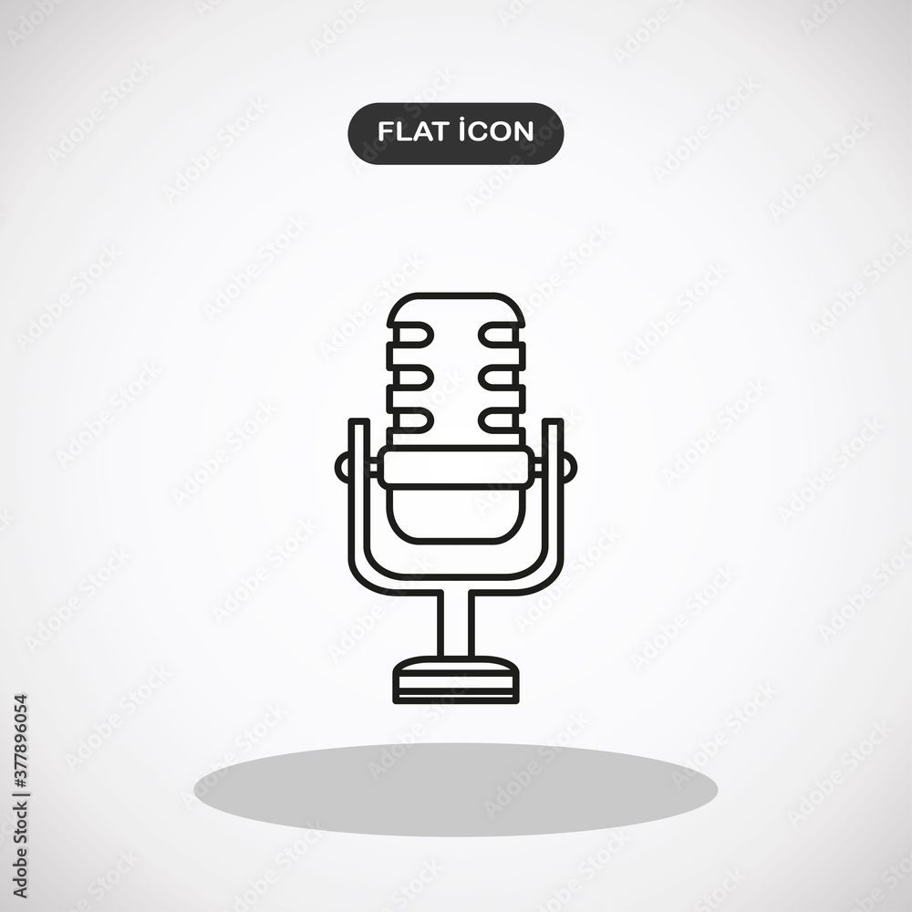 retro microphone icon - sound music illustration retro microphone icon - sound music illustration