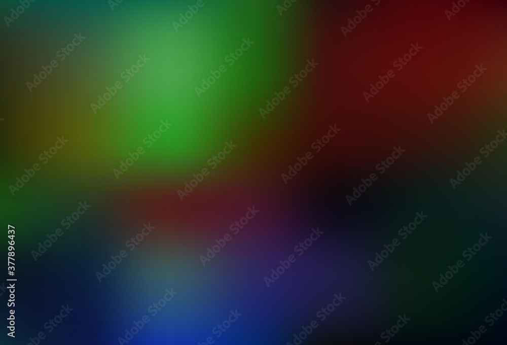 Dark Multicolor vector blurred pattern.