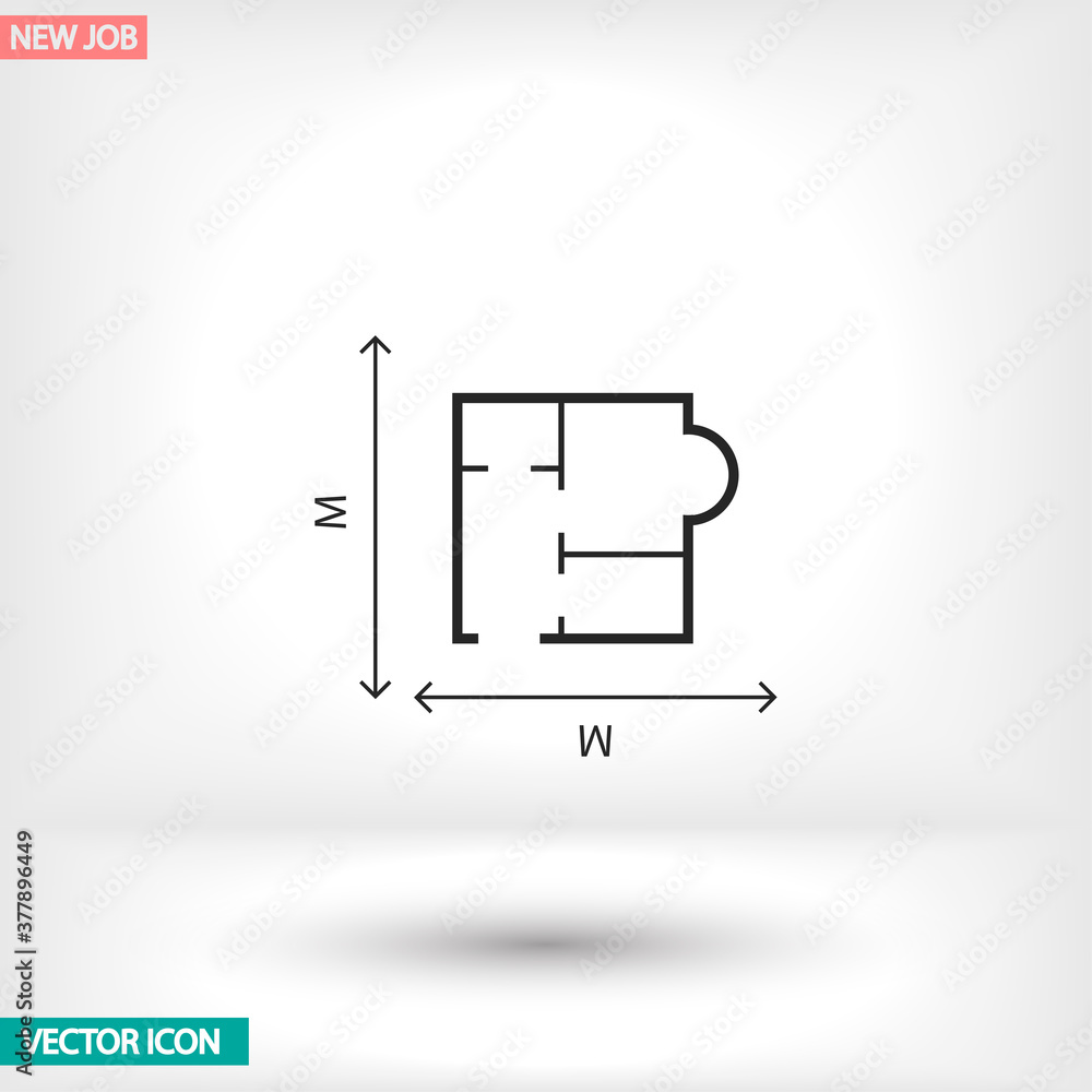 House size iconvector icon , lorem ipsum Flat design House size iconvector icon , lorem ipsum Flat design