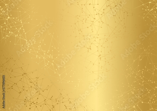 Gold abstract blank background with technology lines. Golden futuristic tech network backdrop for business banner advertise, presentation also useful for certificate or official document design