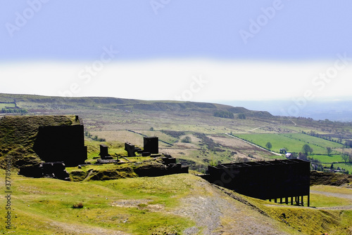 Titterstone Clee Hill, sometimes referred to as Titterstone Clee or, incorrectly, Clee Hill (which is the lower hill to the southeast), is a prominent hill in the rural English county of Shropshire,  photo