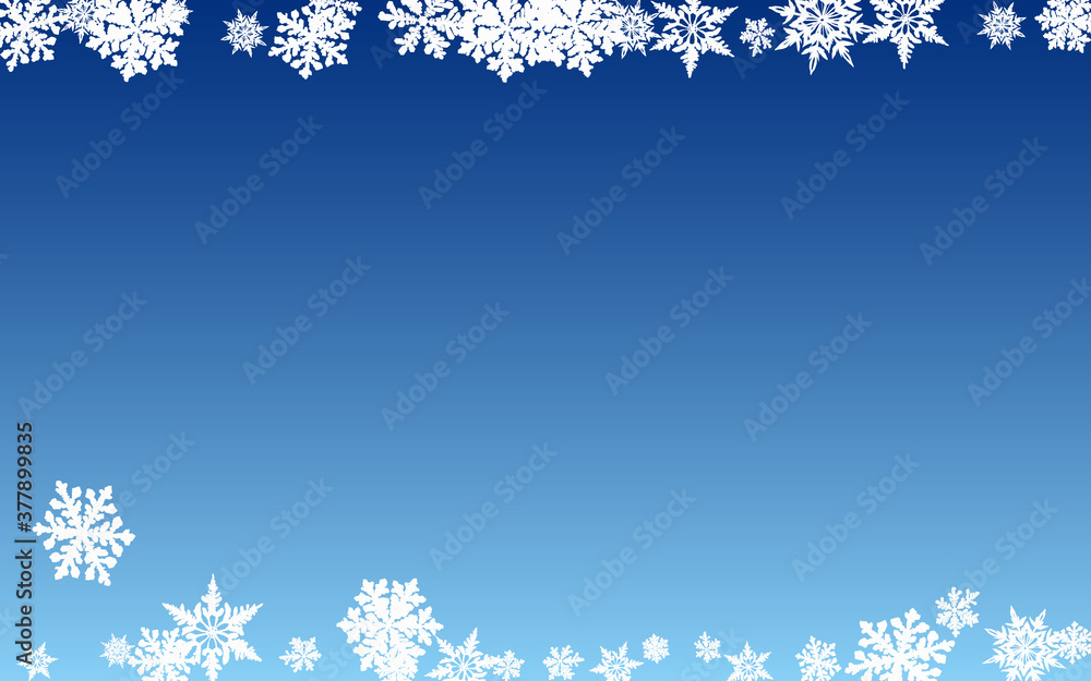 White Snowfall Panoramic Vector Blue Background. White Snowfall Panoramic Vector Blue Background.