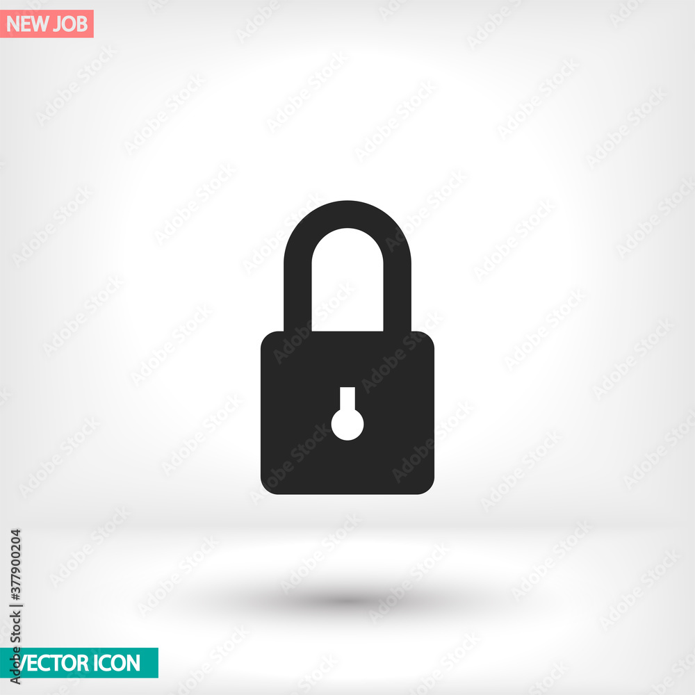 Lock vector icon , lorem ipsum Flat design Lock vector icon , lorem ipsum Flat design