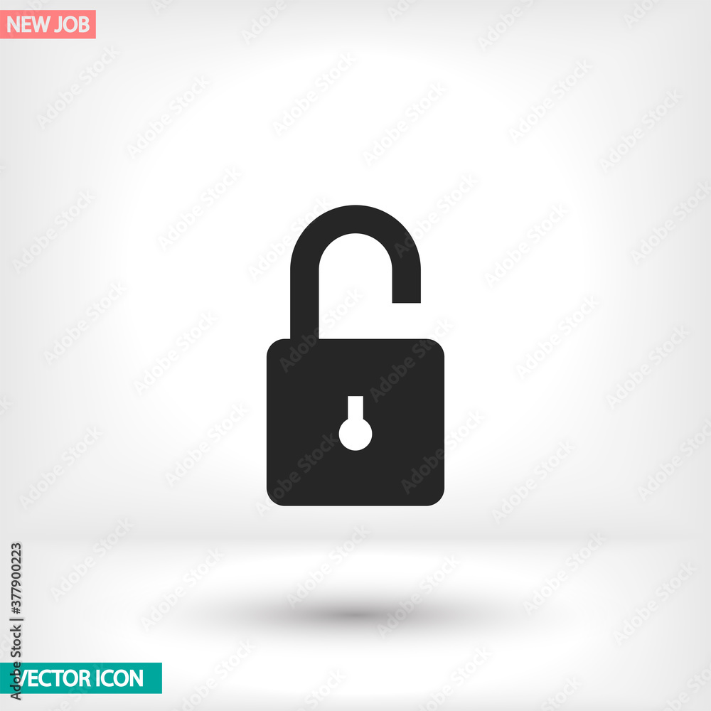 Lock vector icon , lorem ipsum Flat design Lock vector icon , lorem ipsum Flat design