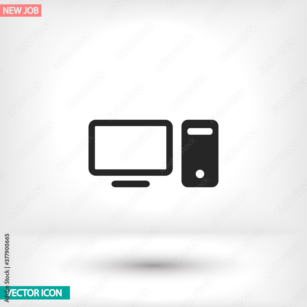 Computer vector icon , lorem ipsum Flat design Computer vector icon , lorem ipsum Flat design