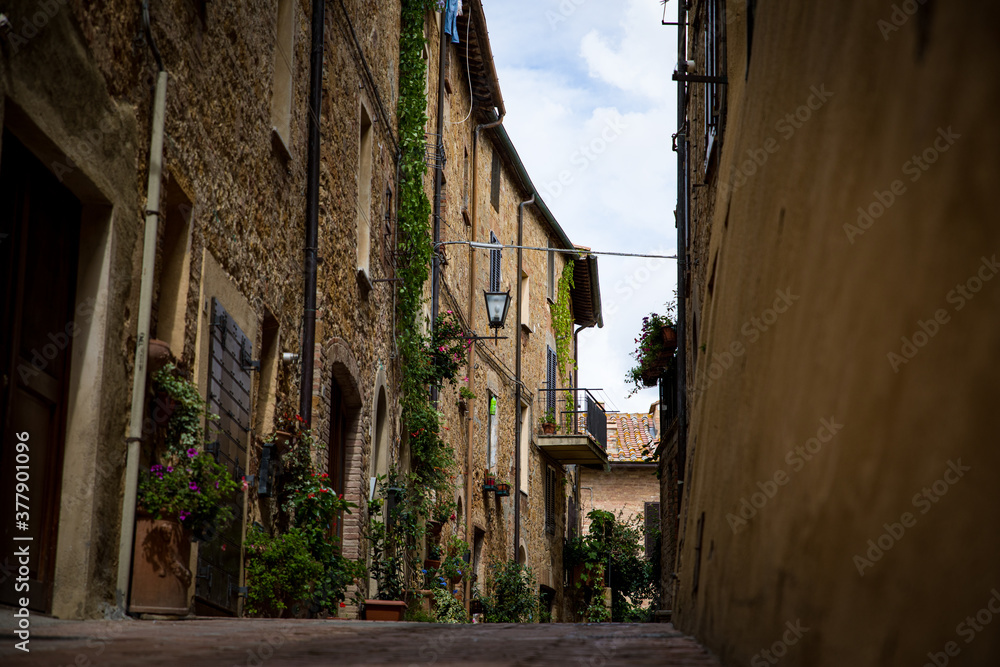 street in the town in italy