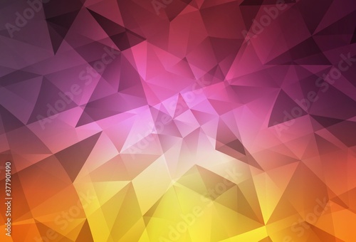 Light Pink, Yellow vector abstract mosaic background.
