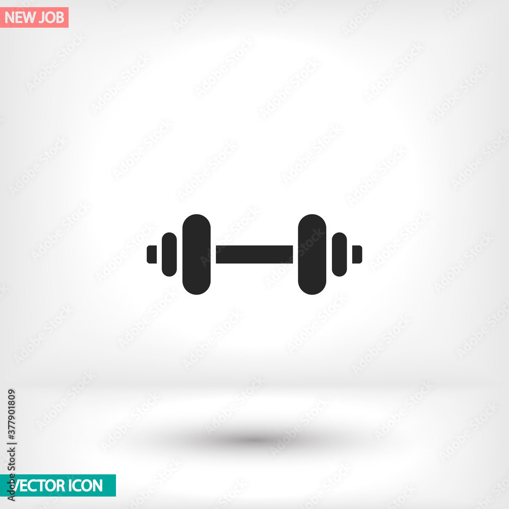 Dumbbel vector icon , lorem ipsum Flat design Dumbbel vector icon , lorem ipsum Flat design