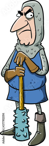 Medieval solcier guarding