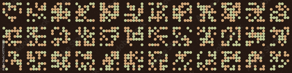 Fototapeta premium Abstract Color Halftone Dots generative art background illustration