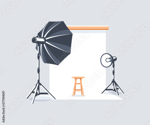 Photo studio element isolated on white background