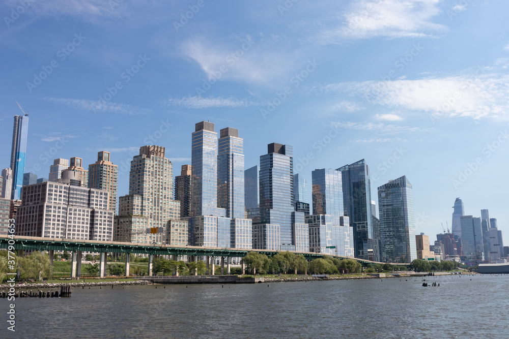 Lincoln Square New York Skyline along the Hudson River