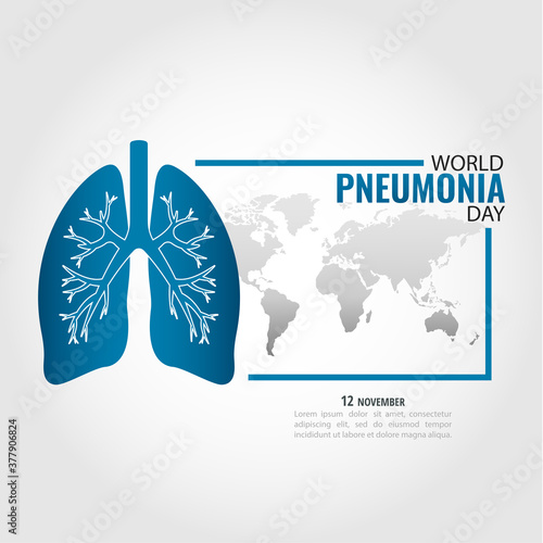 Vector Illustration of World Pneumonia Day.
