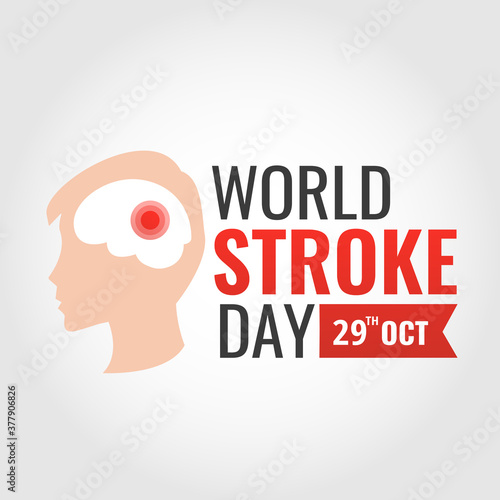 Vector Illustration of World Stroke Day. 