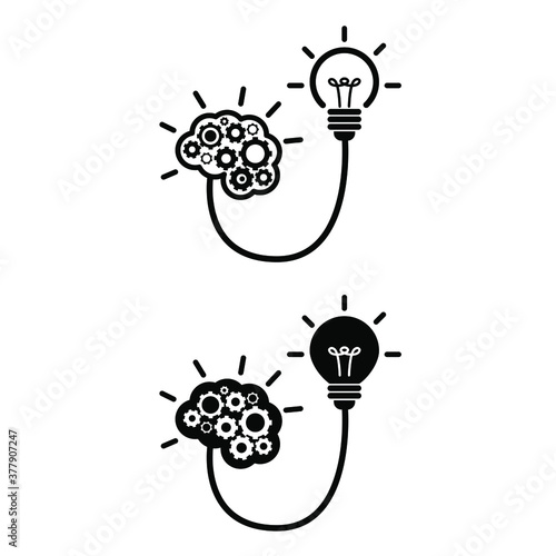 Brainstorm icon vector set. achievement illustration sign collection. creativity symbol.