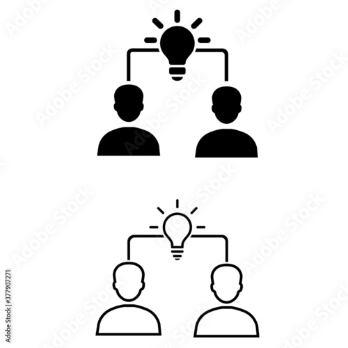 Brainstorm icon vector set. achievement illustration sign collection. creativity symbol.