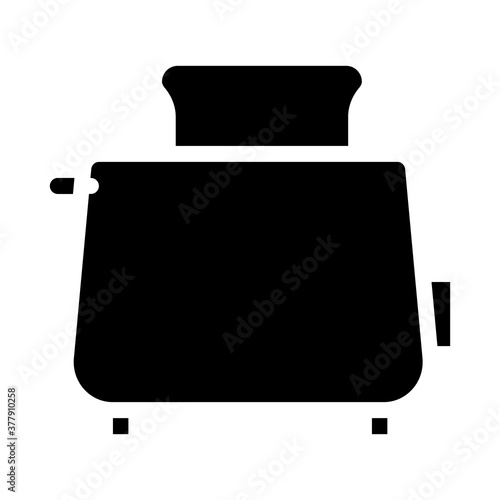 toaster fry bread glyph icon vector illustration