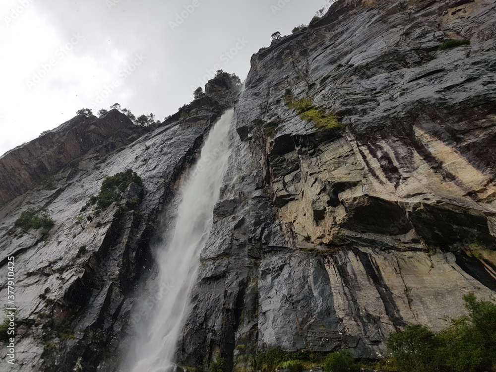 Waterfall in the Norwegian fjords