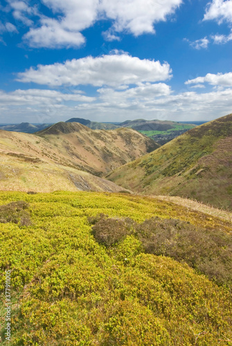 Scenic Landscape Rift Valley Long Mynd Shropshire England UK