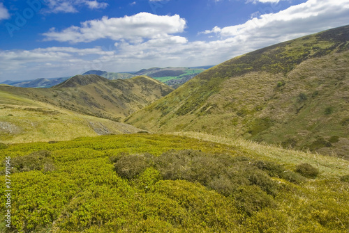 Scenic Landscape Rift Valley Long Mynd Shropshire England UK