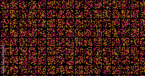 Abstract Color Halftone Dots generative art background illustration