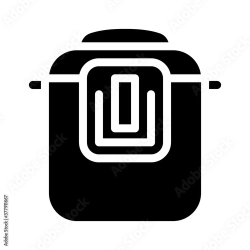 multicooker equipment glyph icon vector symbol illustration