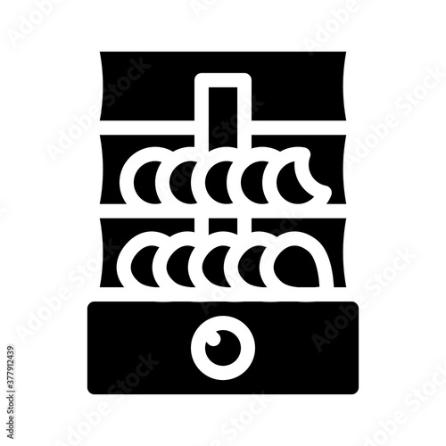 dryer for vegetables and fruits glyph icon vector illustration
