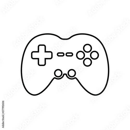 Game controller line icon, joystick line icon vector isolated