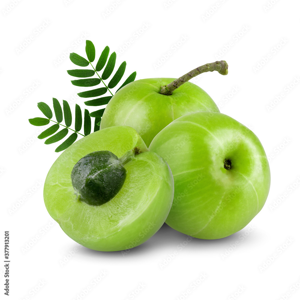 Obraz premium Indian gooseberry isolated on white background