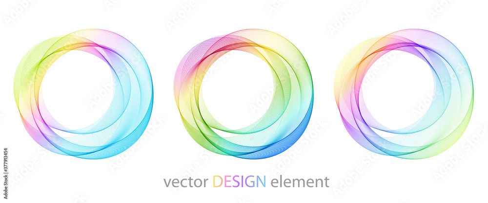 Abstract shiny color spectrum round design element Abstract shiny color spectrum round design element