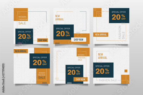 Fashion sales and social media post template