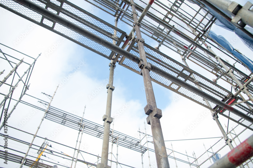 建設現場 足場 建設現場 足場