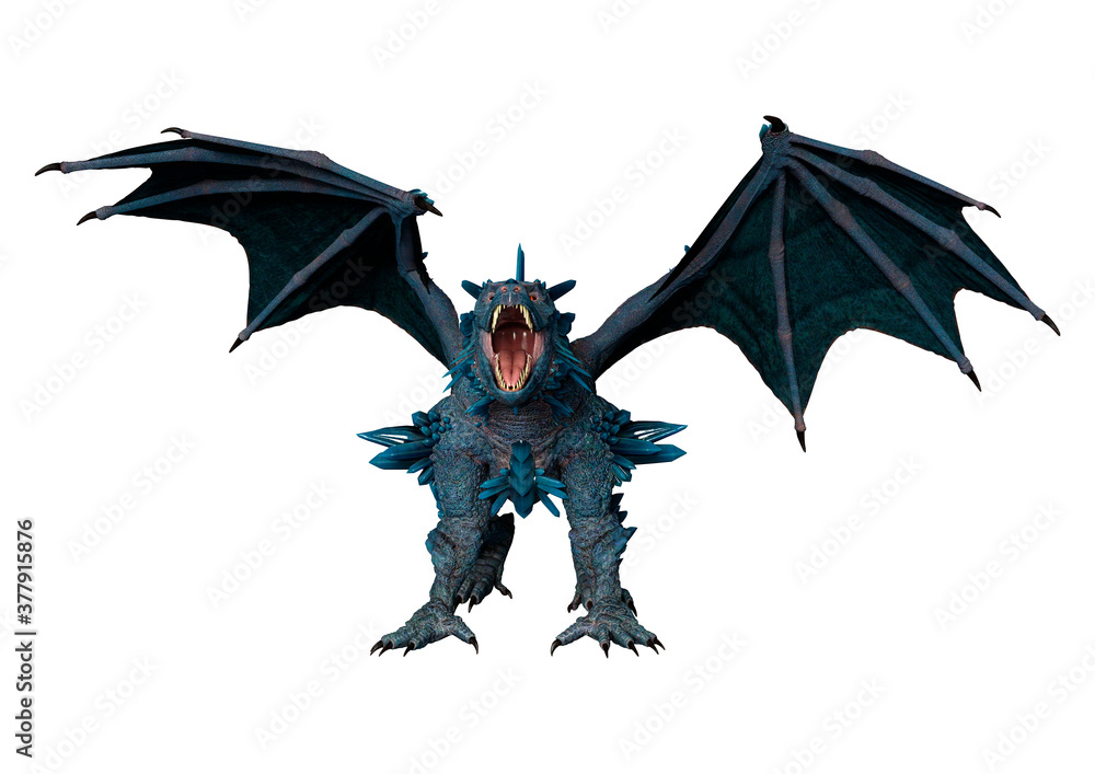 3D Rendering Fairy Tale Dragon on White 3D Rendering Fairy Tale Dragon on White