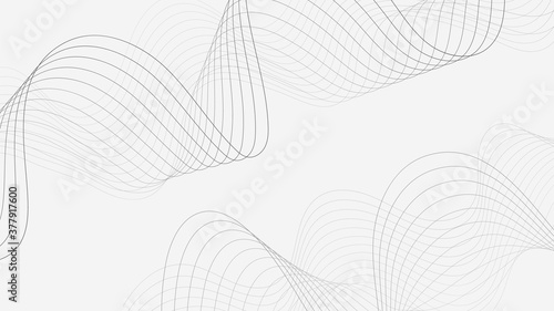 Vector light background with wave effects. Suitable for slide presentations on the topics of medicine, neurosience, physics and other sience, future technologies and for IT companys