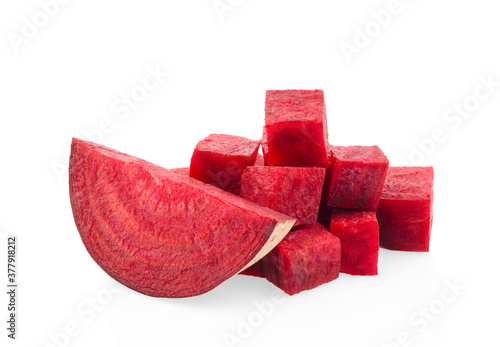 Εκτύπωση καμβά fresh beetroot isolated on white background