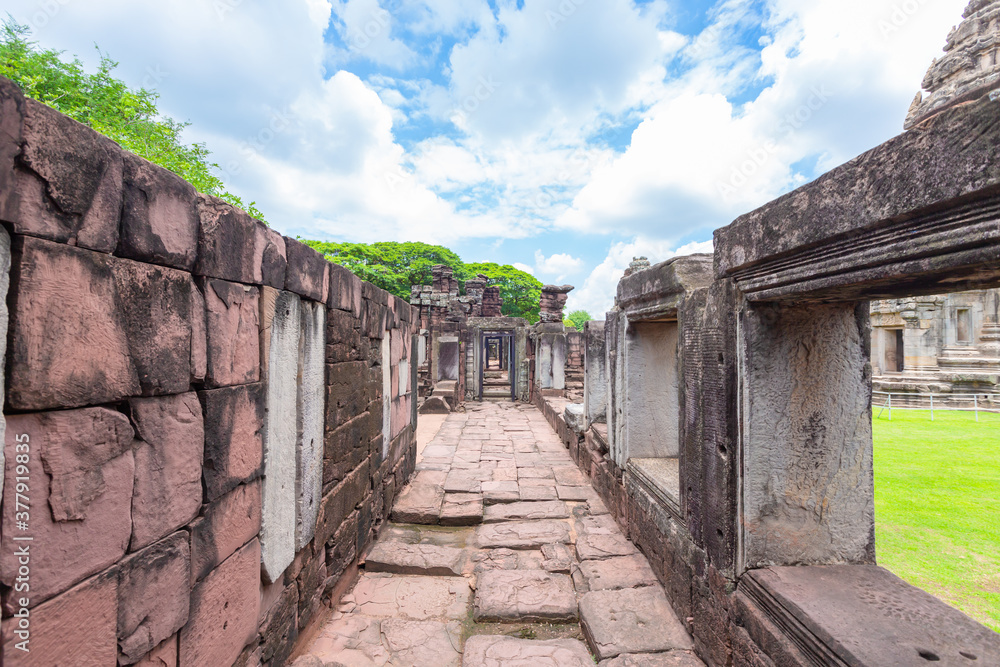 Phimai Castle It is an ancient Khmer style stone castle. Located in Phimai District Nakhon Ratchasima Province It consists of a large and beautiful stone castle in the Khmer Empire.Thailand