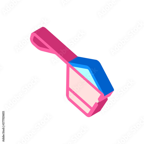 protein spoon isometric icon vector symbol illustration