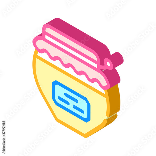 honey bottle isometric icon vector symbol illustration
