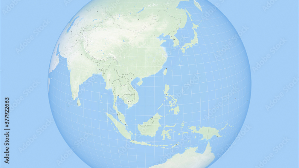 Obraz premium China Map. State Borders and Capitals. Political Borders of Far East Countries:a Japan, India, Mongolia, Myanmar, Bangladesh, Korea, Pakistan. High-Res Texture. 3D Illustration.