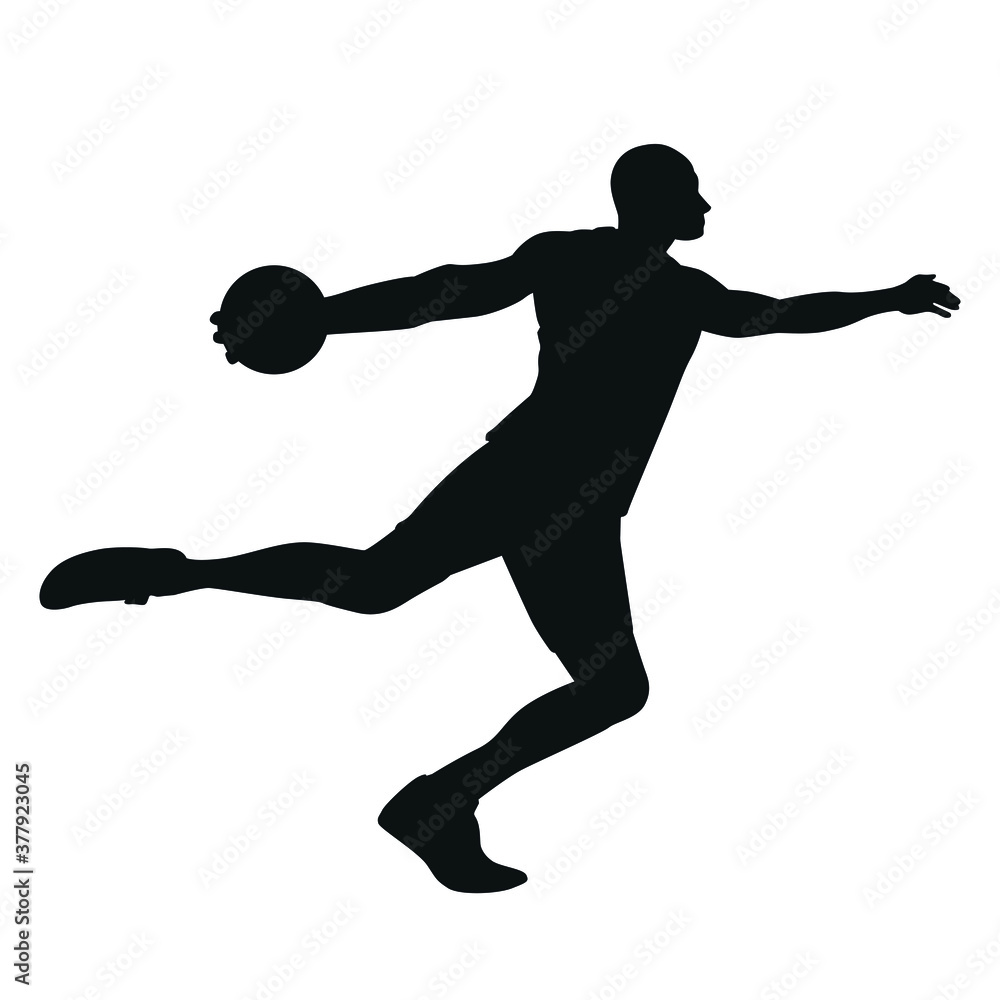 Silhouette of Discus Thrower Silhouette of Discus Thrower