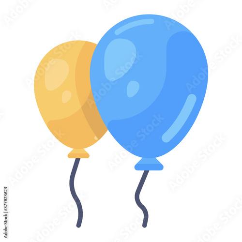 
Design of balloons in modern style 
