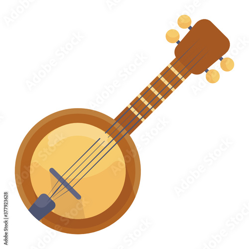 
Banjo icon design, musical instrument in editable style 
