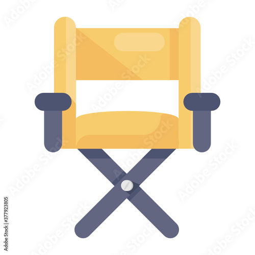 
Trendy vector style of director chair, armchair 


