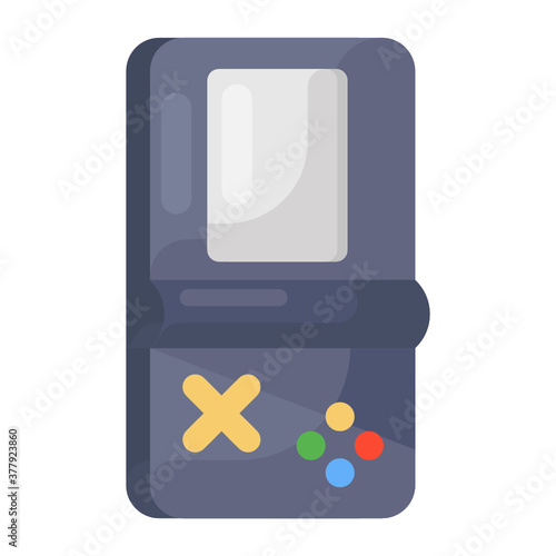 

Gameboy icon design, editable vector of vintage video game 

